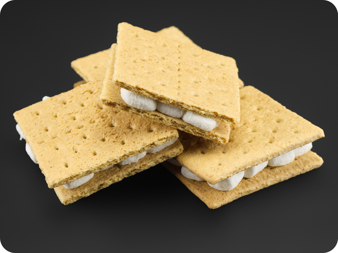 S'mores Graham Cracker, Chocolate And/or Marshmallow Silicone Mold