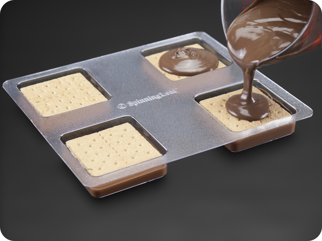 4 Cavity S'mores Mold For Chocolate-Covered Cookies
